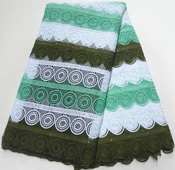 

African lace fabric guipure lace fabric african cord lace fabric with stone 5yards nigerian lace fabrics for party dress PS-Q177