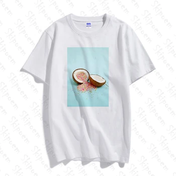

Cute Colorful Coconuts T-shirt Women Korean Style Vintage Tumblr Aesthetic Plus Size Cotton Short Sleeve Clothes Tee Shirt Femme