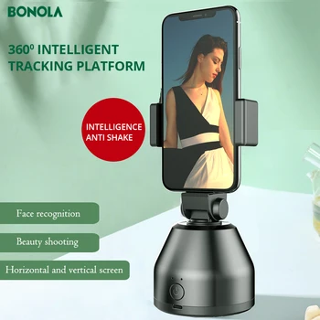 

BONOLA 360°rotating portable smart shooting stand face tracking stand for iPhone12/11 Samsung Xiaomi Huawei mobile phone Camera