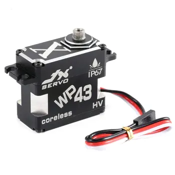 

JX WP45 45KG Waterproof Servo 8.4V 0.11sec Steel Gear 180 Degree HV Aluminum Coreless Servo for TRX 1/10 RC Car Boat Fixed-wing