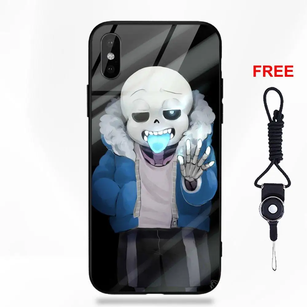 Дизайнерская игра Undertale Sans плакат для huawei Honor 7X P20 Lite mate 10 Pro для Galaxy S8 S9 Plus Redmi 5 Note 5A 6 стеклянный чехол