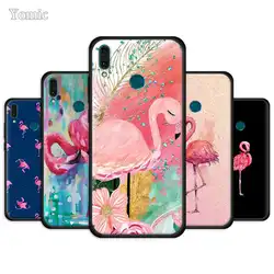 Новый розовый чехол с фламинго для huawei Y9 Prime Y7 Y6 Y5 2019 2018 Nova 5 5i Pro 5T Honor 3 силиконовый черный мягкий чехол для телефона