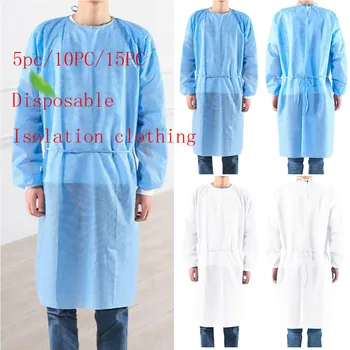 

In stock Disposable Protection Gown Dust Spray Suit Siamese Non-woven Dust-proof Anti Splash Clothing Safely Protection Clothes