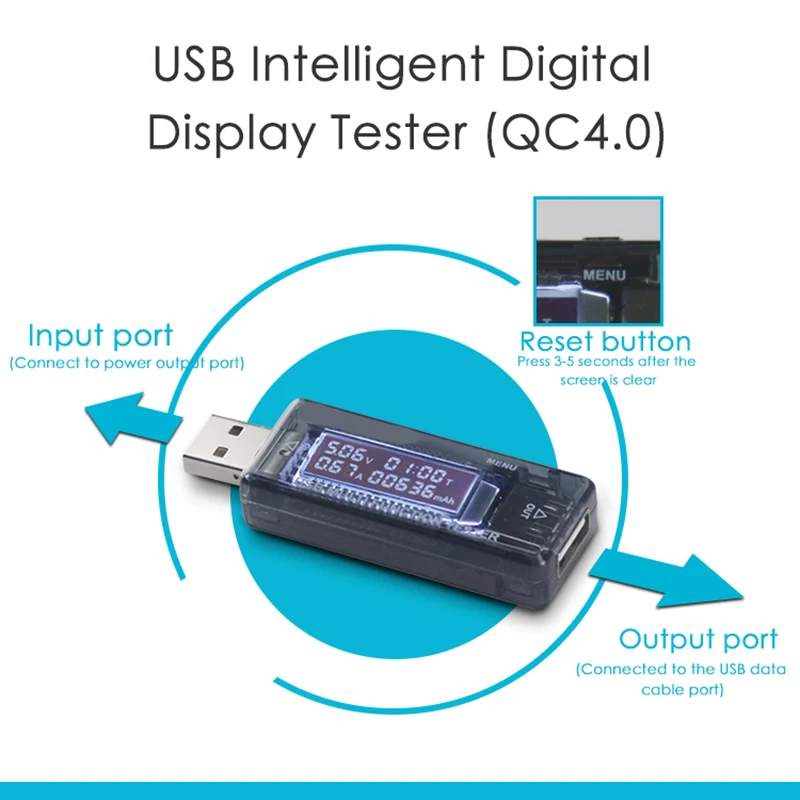 USB Тестер DC Цифровой вольтметр Амперметр Напряжение Ток детектор внешний