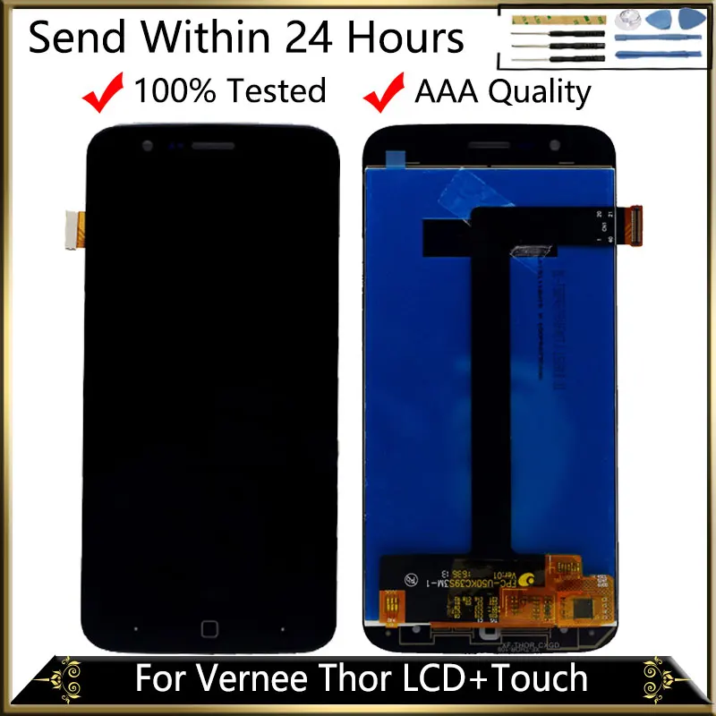 5 0 &quot100% протестированный сенсорный экран с ЖК дисплеем для Vernee Thor дисплея в