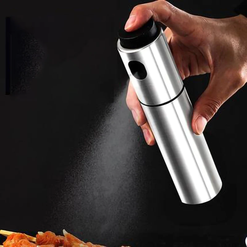 Stainless Steel Olive Oil Spray Bottle Oil Vinegar Spray Bottles Water Pump Gravy Boats Grill BBQ Sprayer BBQ Kitchen Tools
