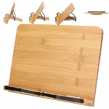 Regulowany odpoczynek do czytania Tablet kucharz nauka w domu pokój stojak na książkę składana książka kucharska stojak strony stałe kuchnia bookends półka drewno