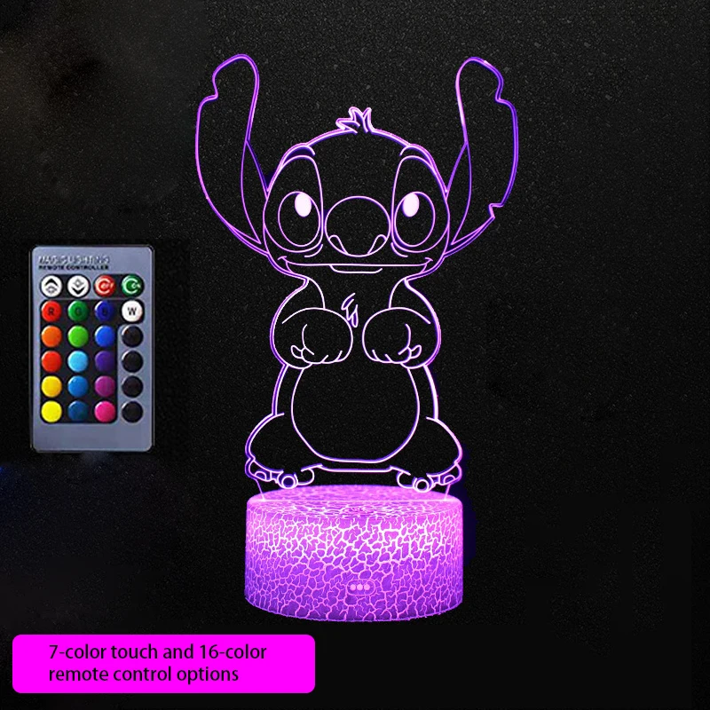 DISNEY led light Star Baby Stitch USB Creative Colorful Touch Remote Control 3D Desk Lamp LED Night Light children birthday gift led night light