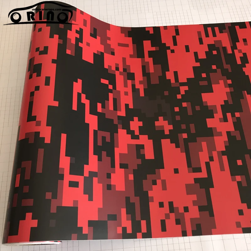 Black Red Digital Vinyl Film Sticker-3