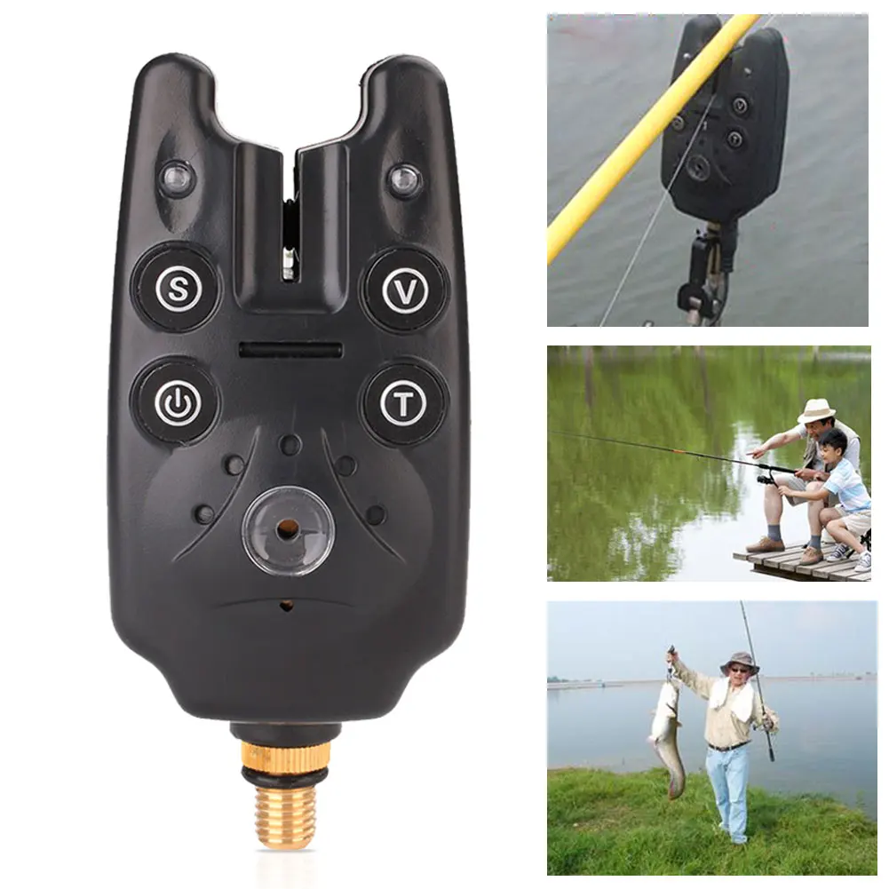 Fishing Alarm Outdoor Tool Carp Kit Pole Black Gadget Electronic Adjustable Tackle Alarming Accessory