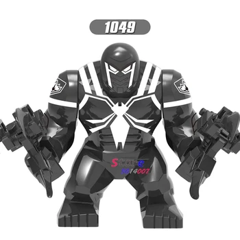 

Single Big Size Marvel Agent Venom Anti-Venom Riot Carnage Agony Lasher Scream Thanos Hulk buster Building Blocks Toys