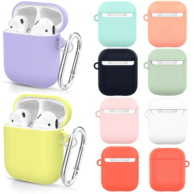Силиконовый защитный чехол для наушников Airpods 2 1 беспроводных чехол|Аксессуары