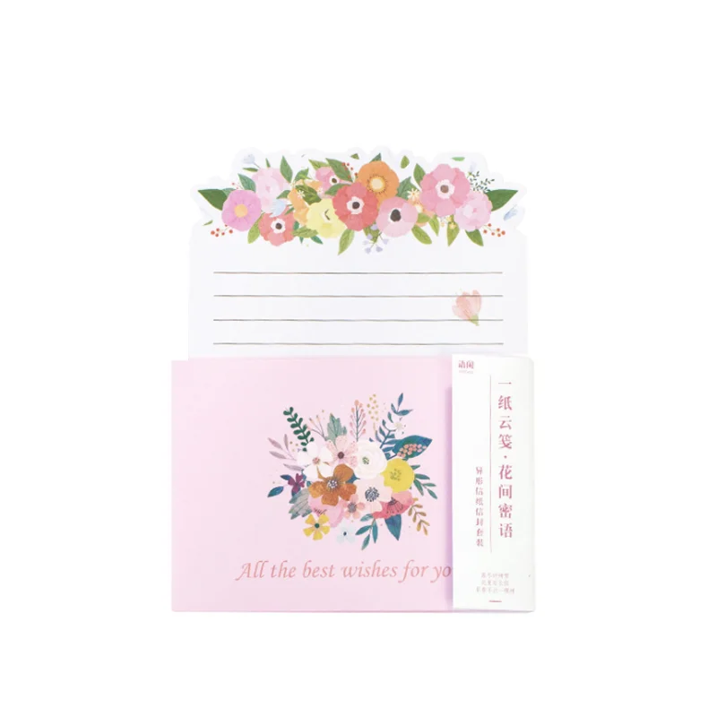3 Envelope+6 Paper Letter Kawaii Flower Planet Whale Series Creative Stationery School Office Supplies Children Envelope Wedding kraft paper envelopes mailing envelopes mini envelopes window envelopes gift card envelopes