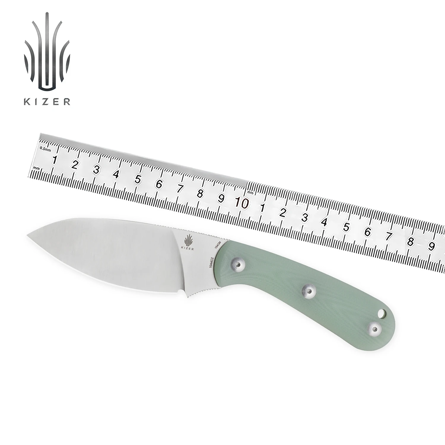 

Kizer Fixed Blade Knife Baby 1044C2 Outdoor Hunting Survival Knife G10 Handle 154CM Durable Steel Survival Camping Knives