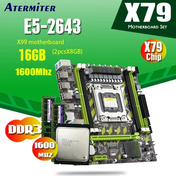 

Atermiter X79 X79G motherboard LGA2011 Mini-ATX combos E5 2643 CPU 2pcs x 8GB = 16GB DDR3 RAM 1600Mhz PC3 12800R