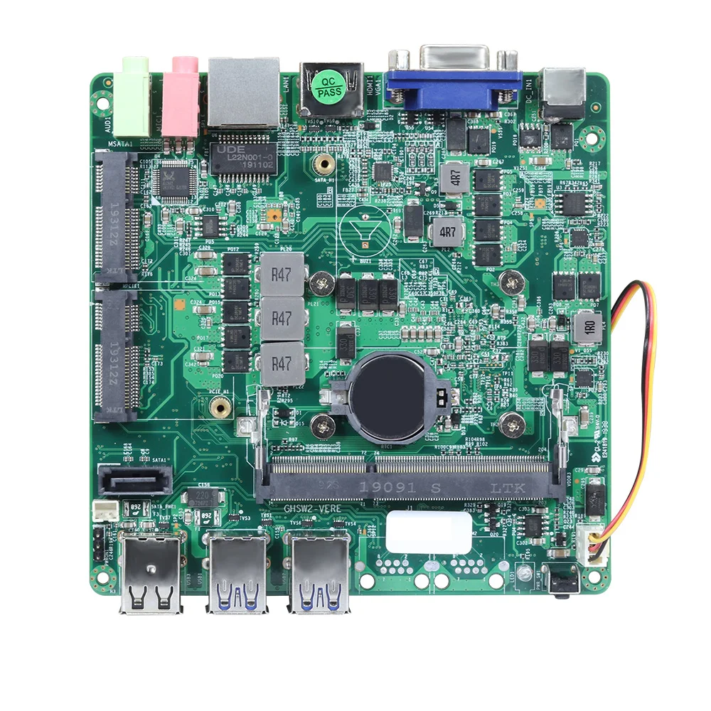 

Intel Core i3-5005U Mini ITX Motherboard DDR3L SATA mSATA 6*USB HDMI VGA Gigabit LAN Mini PCI-E WiFi Bluetooth MIC SPK DC12V 5A