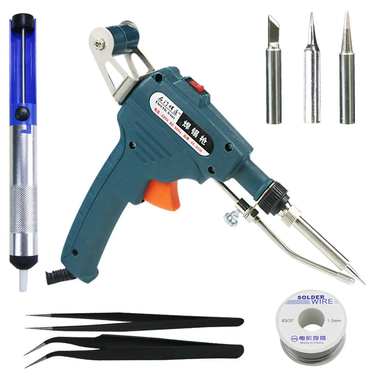 

Handheld Internal Heating Soldering Iron 110V/220V 60W Automatically Welding Repair Tool Kit Adjustable Temperature Send Tin-Gun