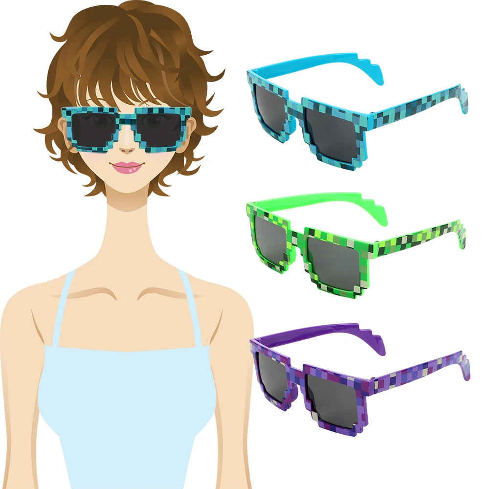 Pixeliated Mosaic, винтажные очки, мотоциклетные, велосипедные, гоночные, велосипедные, водительские очки для улицы, УФ-защита, солнцезащитные очки