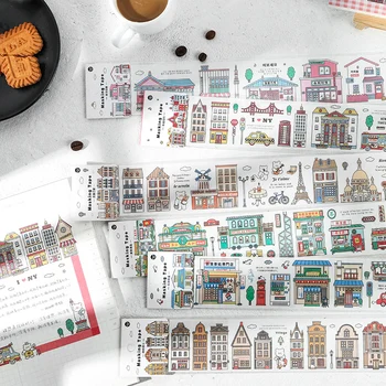 

1PC Travelling the World Buildings DIY Washi Masking Tape Stationary School Supplies Decoration