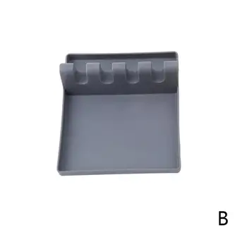 

Kitchen Multi-function Spoon Rack Anti-skid Rack Plastic Spoon Pad Rest Shovel Shelf Pot Tableware Holder Heat Resistant H4W3