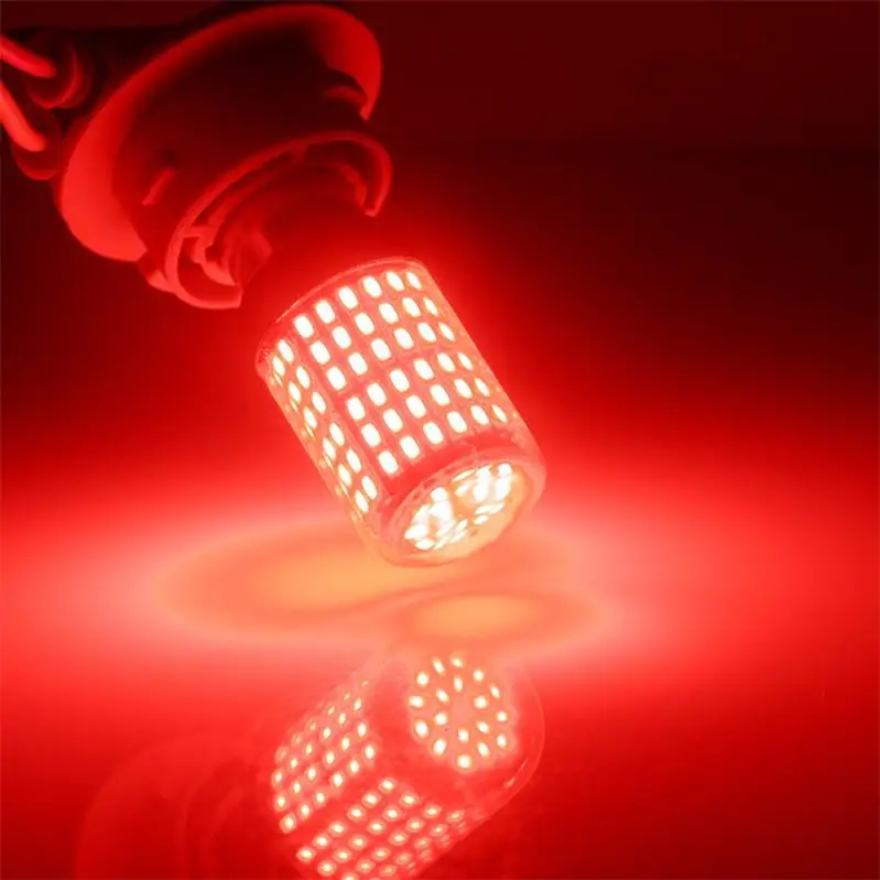 1 шт. 1156 BA15S P21W BAU15S PY21 светодиодный лампы 3014 144smd светодиодный CanBus без ошибок T20 7440 W21W светодиодный светильник для поворотов светильник при отсутствии флэш-памяти - Испускаемый цвет: red