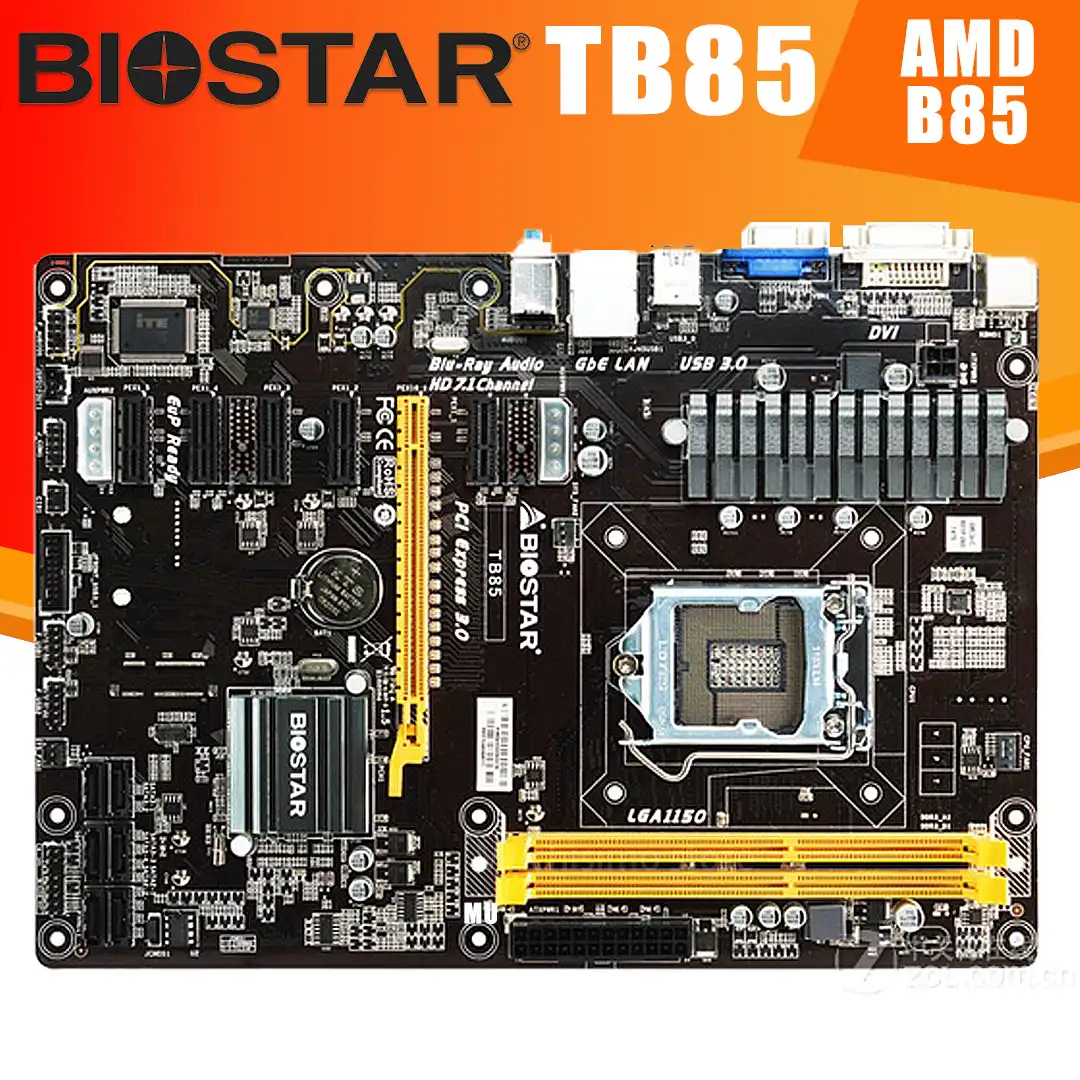 Biostar Tb85 Motherboard Mining Btc Pro Desktop Motherboard 6gpu 6pci E Professional B85 Lga 1150 Ddr3 16gb Desktop B85 Mining Motherboards Aliexpress