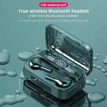 

NEW TWS Bluetooth 5.0 Earphones Wireless Headphones Earbuds with 2000mAh Charging Box Noise Cancelling Headset for Smartphone