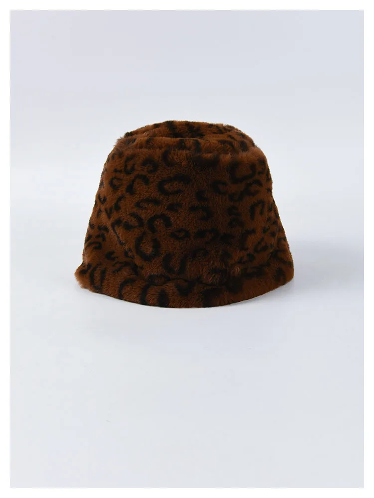USPOP зимние шапки женские бархатные теплые Панамы с леопардовым принтом