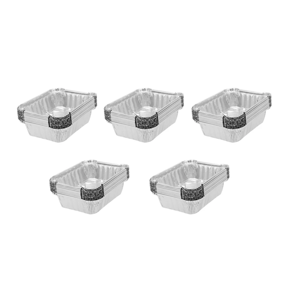 50pcs Disposable BBQ Drip Pan Tray Aluminum Foil Tin Liners Baking