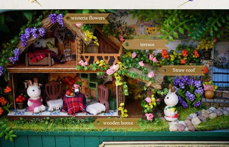 DIY Кукольный дом деревянные кукольные домики миниатюрный кукольный домик мебель набор игрушек для детей Рождественская игрушка детский Рождественский подарок L026