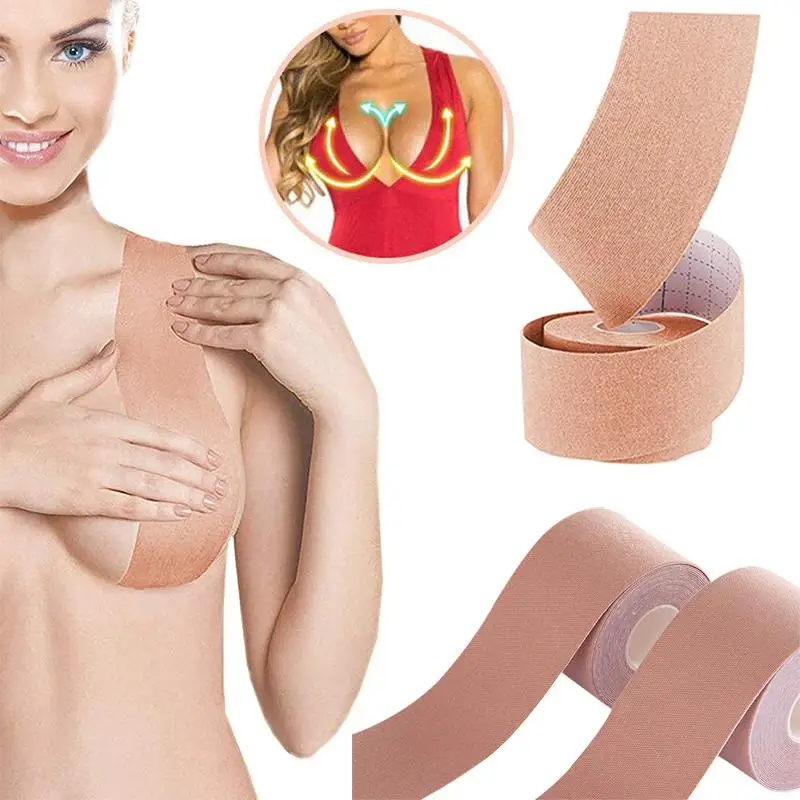 Adesivo levanta seio 1 rolo de 5 metros, sutiã push up invisível, fita para  elevar seios, tampa mamilo, íntimo, bralette sexy