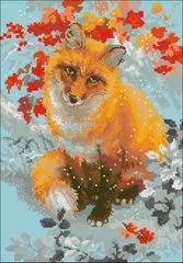 

NN YIXIAO Counted Cross Stitch Kit Cross stitch RS cotton with cross stitch The fox in the flowers of Riolis 1510