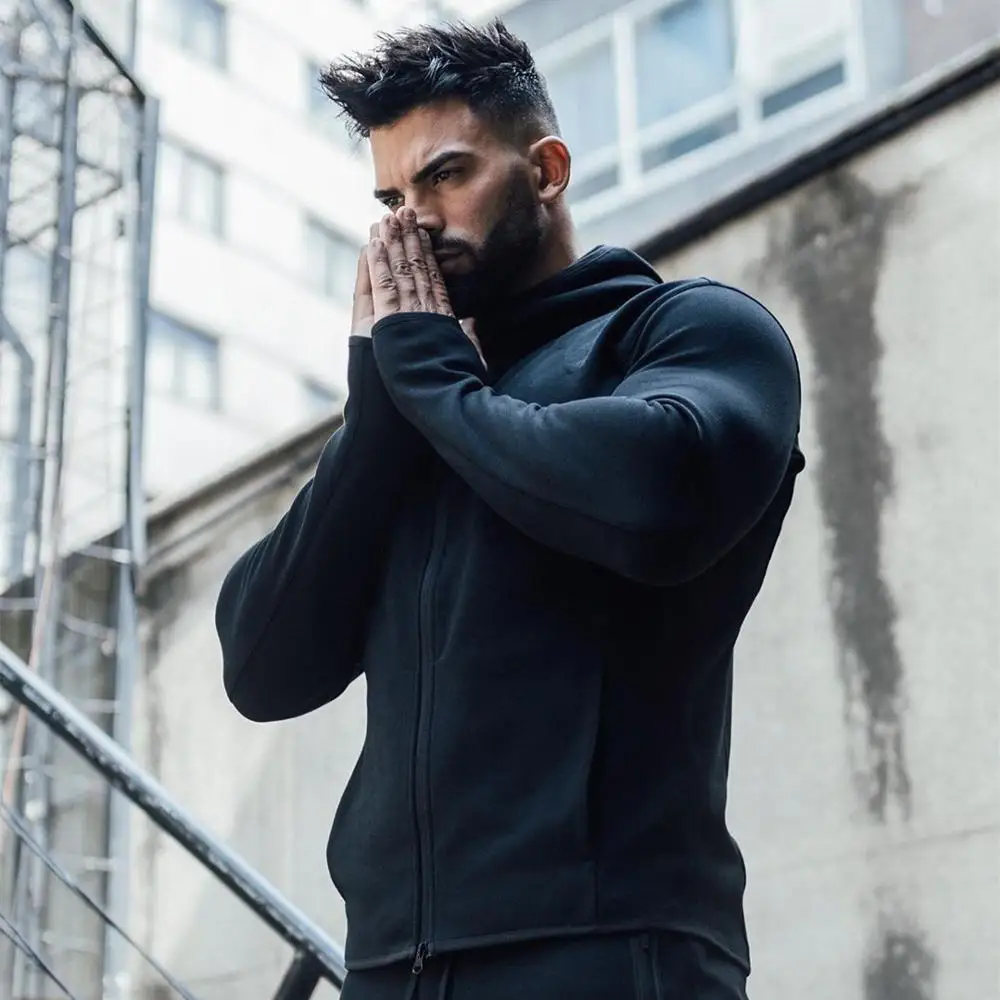 gym and workout clothes Sweatshirts Mens Clothing Activewear Berna Fleece Sweatshirt in Black for Men 