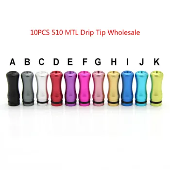 

10PCS Wholesale Justfog Q16 pro/Q14/Q16/S14/G14/Joyetech Exceed Grip 510 MTL Drip Tip Anodized Aluminum Small Round Mouthpiece