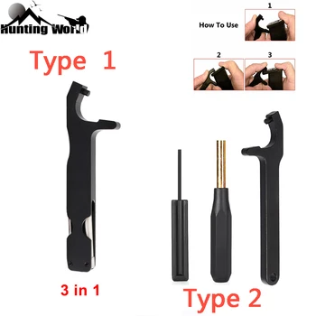 

Tactical 3 in 1 Magazine Plate Disassembly Removal Tool Front Sight Installation Hex Takedown Pin Punch Kit for Hunting Glock