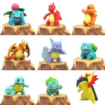 

TAKARA TOMY Genuine Pokemon Toy Pocket Monster MC Action Figure Doll Collectible Croconaw Grovyle Bayleef Feraligatr Kids Gifts