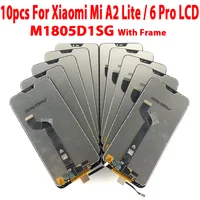 10 Teile/los Mit Rahmen Original LCD Für Xiaomi Mi A2 Lite Display Touchscreen Digitizer Ersatz Für Xiaomi Redmi 6 pro LCD