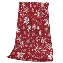 Soft Warm Coral Fleece Flannel Blankets Home Textile Microfiber Blanket Christmas Style Print Winter Kids Small Blanket Custom