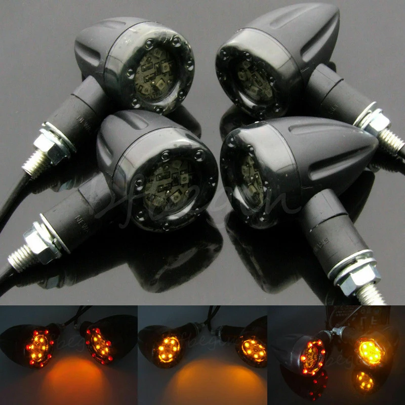 

2pcs UNIVERSAL MOTORCYCLE BIKE LED TURN SIGNAL INDICATOR LIGHT AMBER BLINKER