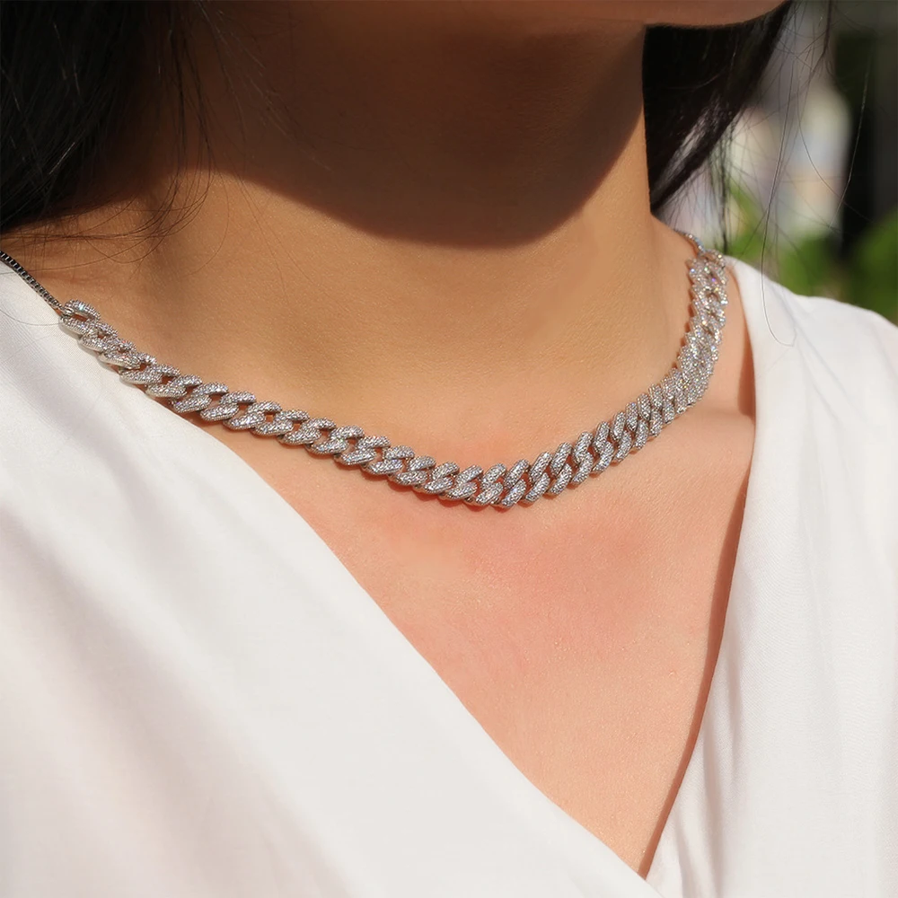 9mm Miami Cuban Link Chain Gold Rose 