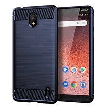 De fibra de carbono cepillado suave funda para teléfono móvil para Nokia 1 más 2 2,1 3 3,1 Plus 3.1A 3.1C 3,2 4,2 5 6 5,1 más de 6,1 x5 X6 6,2 7,2 7(China)