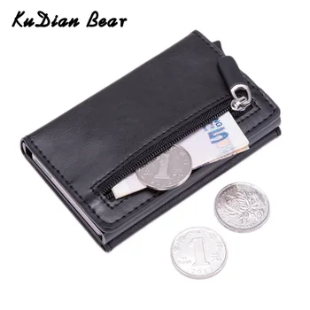 

KUDIAN EBAR Men Credit Card Holder RFID Fashion Business Card Case Automatic Aluminium Bank Card Wallet Kaarthouder BIH128 PM49