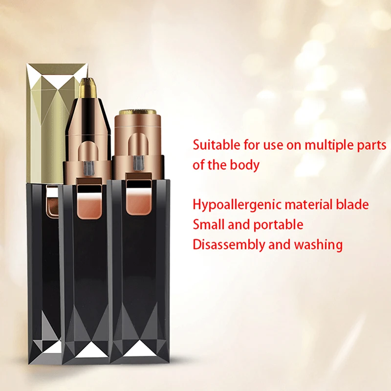 Новинка 2 в 1 Электрический триммер для бровей безболезненный эпилятор мини