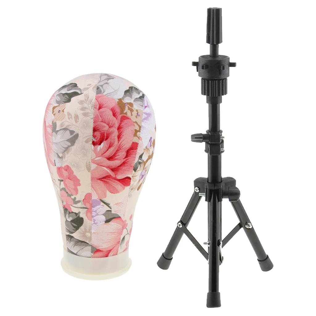 Mannequin Head for Wigs Making Display 22 inch, with Adjustable Tripod Stand Holder