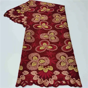 

5 yard Swiss lace fabric 2020 latest heavy beaded Embroidery African fabrics Swiss voile Dry lace popular Dubai style HL110403