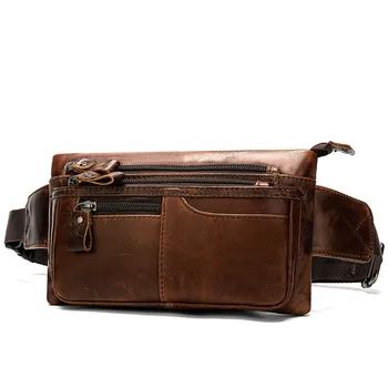 

Tiding New Mens Designer Embossed Leather Waist Bag Casual Style Pillow Packs Bum Hip Belt Pouch Small Chest Pack Wallet Bag