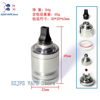 

sxk NOI Style 316SS 22mm MTL RTA Rebuildable Tank Atomizer 4ml with AIR CONTROL PARTS 3 orders VS THC Tauren AIRLab RM Siren RTA