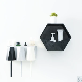 

Wall Hanging Shelf Household Storage Container Geometric Storage Rack Simple Living Room Decoration Storage Box 66CY