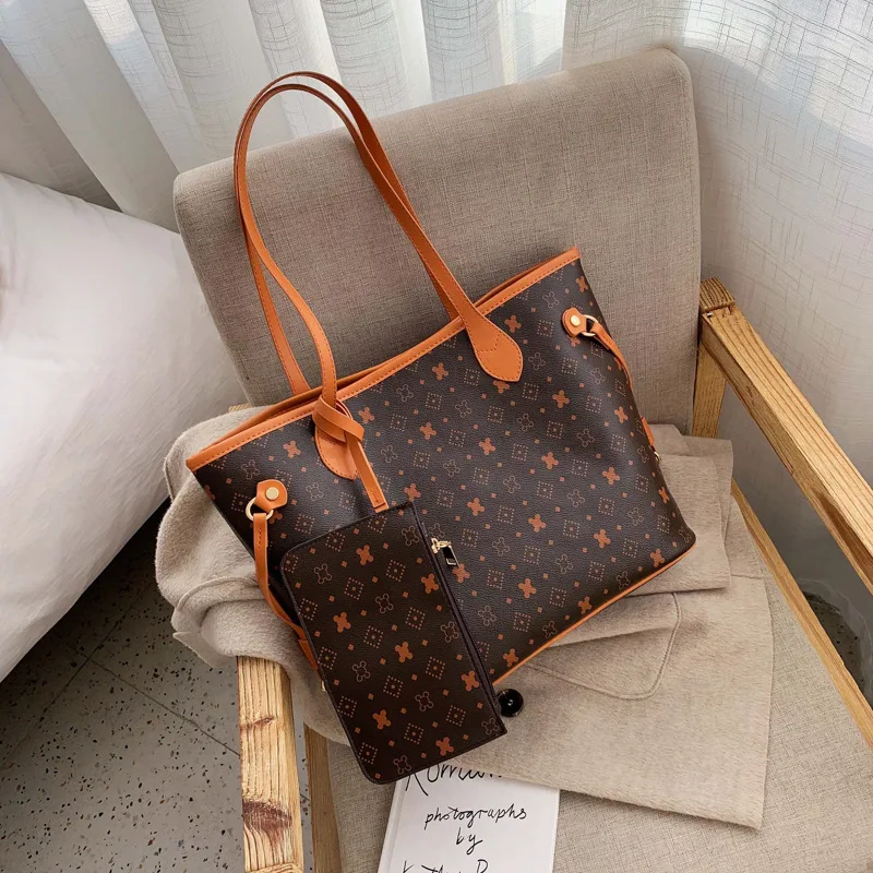 

INS Fashion Textured Large Capacity Shoulder Bag 2020 Autumn And Winter New Style Western Style Simple Versatile Retro Handbag F