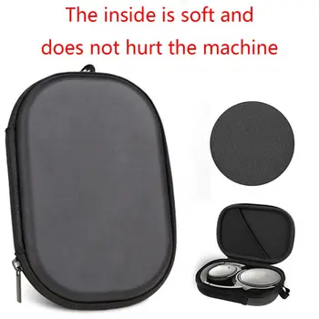 

Anti-slip PU Leather Storage Bag Portable Hard Shell Carrying Case Carabiner Hook for Bo-se QC15 QC25 QC35 Headphone